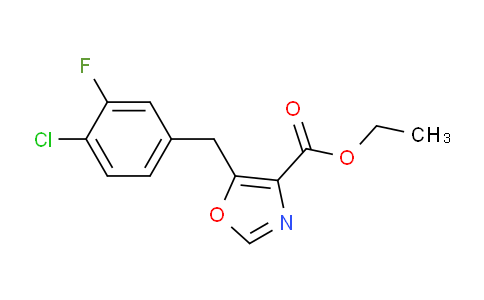 CAS No. 1202897-24-2, ethyl 5-(4-chloro-3-fluorobenzyl)oxazole-4-carboxylate