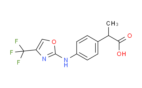 CAS No. 1217896-21-3, 2-(4-((4-(trifluoromethyl)oxazol-2-yl)amino)phenyl)propanoic acid
