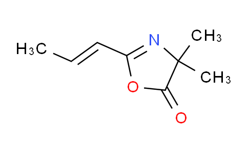 CAS No. 125376-15-0, (E)-4,4-dimethyl-2-(prop-1-en-1-yl)oxazol-5(4H)-one