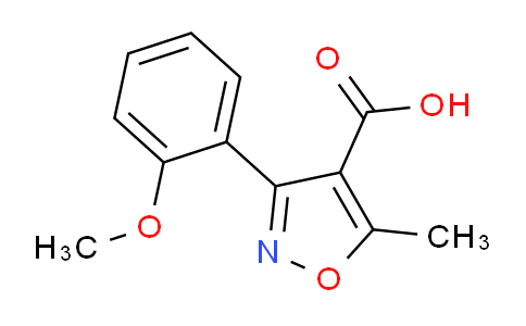 CAS No. 93041-44-2, 3-(2-Methoxy-phenyl)-5-methyl-isoxazole-4-carboxylic acid