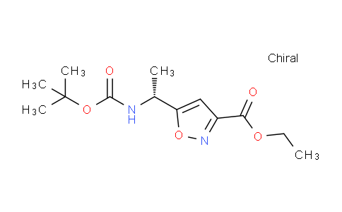 CAS No. 893444-15-0, ethyl (R)-5-(1-((tert-butoxycarbonyl)amino)ethyl)isoxazole-3-carboxylate