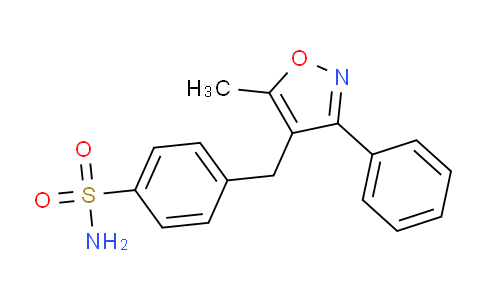 CAS No. 1391052-01-9, 4-((5-methyl-3-phenylisoxazol-4-yl)methyl)benzenesulfonamide
