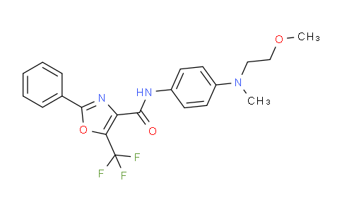 CAS No. 1231243-91-6, N-(4-((2-methoxyethyl)(methyl)amino)phenyl)-2-phenyl-5-(trifluoromethyl)oxazole-4-carboxamide