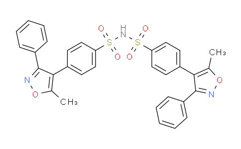 CAS No. 1373038-60-8, 4-(5-methyl-3-phenylisoxazol-4-yl)-N-((4-(5-methyl-3-phenylisoxazol-4-yl)phenyl)sulfonyl)benzenesulfonamide