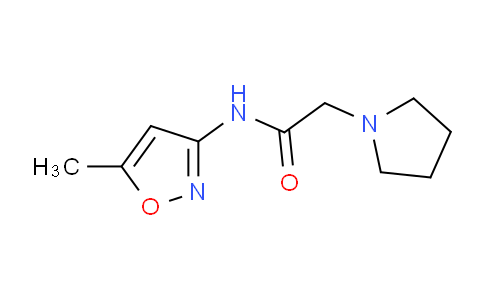 CAS No. 666821-88-1, N-(5-methylisoxazol-3-yl)-2-(pyrrolidin-1-yl)acetamide
