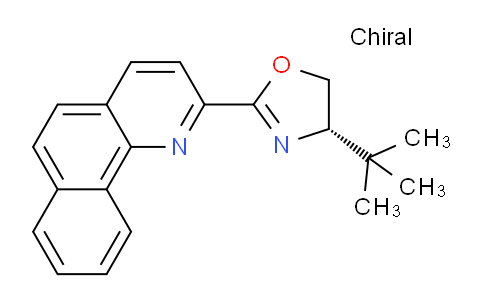 CAS No. 284483-04-1, (S)-2-(Benzo[h]quinolin-2-yl)-4-(tert-butyl)-4,5-dihydrooxazole