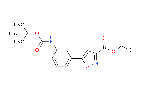 CAS No. 745078-83-5, Ethyl 5-(3-((tert-butoxycarbonyl)amino)phenyl)isoxazole-3-carboxylate