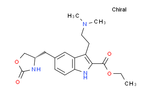 CAS No. 191864-24-1, ethyl (S)-3-(2-(dimethylamino)ethyl)-5-((2-oxooxazolidin-4-yl)methyl)-1H-indole-2-carboxylate