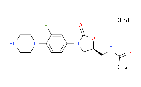 CAS No. 154590-66-6, (S)-N-((3-(3-fluoro-4-(piperazin-1-yl)phenyl)-2-oxooxazolidin-5-yl)methyl)acetamide