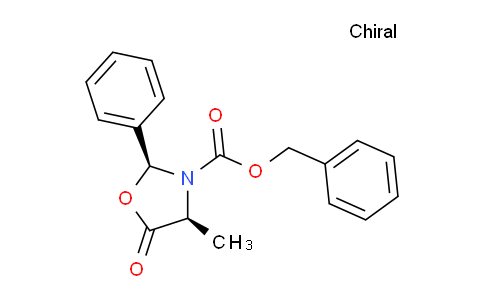 CAS No. 171860-41-6, benzyl (2S,4S)-4-methyl-5-oxo-2-phenyloxazolidine-3-carboxylate