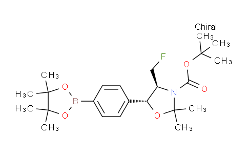 CAS No. 1402659-58-8, (4S,5R)-Rel-tert-butyl4-(fluoromethyl)-2,2-dimethyl-5-(4-(4,4,5,5-tetramethyl-1,3,2-dioxaborolan-2-yl)phenyl)oxazolidine-3-carboxylate