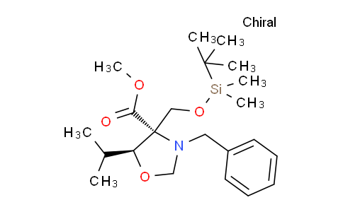 CAS No. 145451-93-0, (4R,5S)-Methyl 3-benzyl-4-(((tert-butyldimethylsilyl)oxy)methyl)-5-isopropyloxazolidine-4-carboxylate