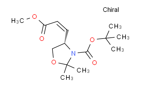 CAS No. 126587-36-8, tert-Butyl (S,Z)-4-(3-methoxy-3-oxoprop-1-en-1-yl)-2,2-dimethyloxazolidine-3-carboxylate