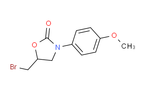 CAS No. 121082-86-8, 5-(Bromomethyl)-3-(4-methoxyphenyl)oxazolidin-2-one