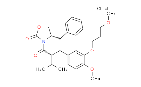 CAS No. 1332598-48-7, (S)-4-benzyl-3-((R)-2-(4-methoxy-3-(3-methoxypropoxy)benzyl)-3-methylbutanoyl)oxazolidin-2-one
