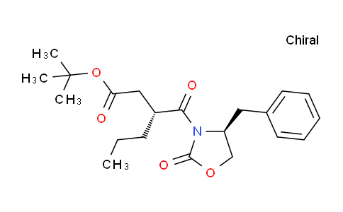 CAS No. 225377-55-9, tert-butyl (3R)-3-[(4S)-4-benzyl-2-oxo-1,3-oxazolidine-3-carbonyl]hexanoate