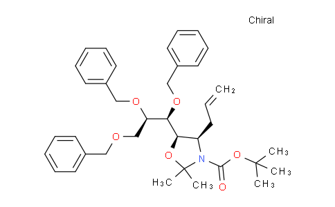 CAS No. 1372800-39-9, 3-Oxazolidinecarboxylic acid, 2,2-dimethyl-4-(2-propen-1-yl)-5-[(1S,2R)-1,2,3-tris(phenylmethoxy)propyl]-, 1,1-dimethylethyl ester, (4R,5R)-