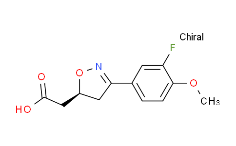 CAS No. 899433-52-4, (S)-2-(3-(3-fluoro-4-methoxyphenyl)-4,5-dihydroisoxazol-5-yl)acetic acid