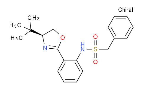 CAS No. 784194-02-1, (S)-N-(2-(4-(tert-Butyl)-4,5-dihydrooxazol-2-yl)phenyl)-1-phenylmethanesulfonamide