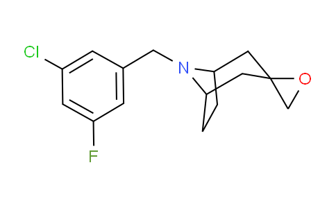 CAS No. 1184917-32-5, 8-[(3-chloro-5-fluorophenyl)methyl]spiro[8-azabicyclo[3.2.1]octane-3,2'-oxirane]