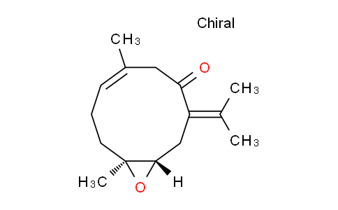 CAS No. 92691-35-5, (1S,10S,E)-6,10-dimethyl-3-(propan-2-ylidene)-11-oxabicyclo[8.1.0]undec-6-en-4-one