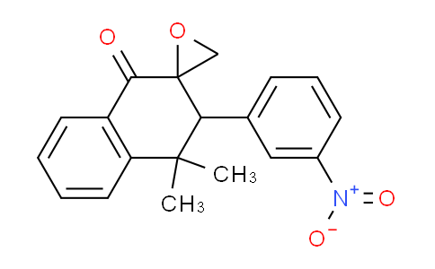 CAS No. 113184-46-6, 4,4-Dimethyl-3-(3-nitrophenyl)-3,4-dihydro-1H-spiro[naphthalene-2,2'-oxiran]-1-one