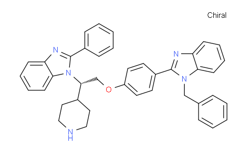 CAS No. 1440898-61-2, (S)-1-benzyl-2-(4-(2-(2-phenyl-1H-benzo[d]imidazol-1-yl)-2-(piperidin-4-yl)ethoxy)phenyl)-1H-benzo[d]imidazole