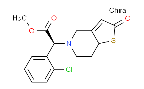 CAS No. 1147350-75-1, methyl (2S)-2-(2-chlorophenyl)-2-(2-oxo-2,6,7,7a-tetrahydrothieno[3,2-c]pyridin-5(4H)-yl)acetate