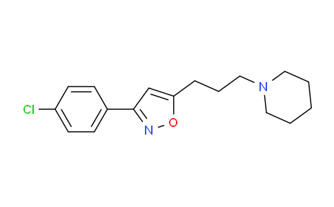 CAS No. 14735-11-6, 3-(4-chlorophenyl)-5-(3-(piperidin-1-yl)propyl)isoxazole