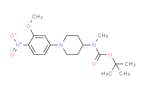 CAS No. 761440-39-5, tert-butyl (1-(3-methoxy-4-nitrophenyl)piperidin-4-yl)(methyl)carbamate