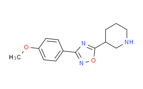 CAS No. 852022-71-0, 3-(4-methoxyphenyl)-5-(piperidin-3-yl)-1,2,4-oxadiazole