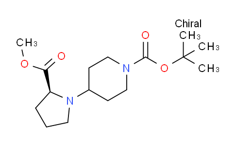 CAS No. 864291-82-7, tert-butyl (S)-4-(2-(methoxycarbonyl)pyrrolidin-1-yl)piperidine-1-carboxylate