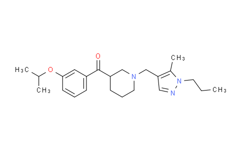 MC774446 | 958841-22-0 | (3-isopropoxyphenyl)(1-((5-methyl-1-propyl-1H-pyrazol-4-yl)methyl)piperidin-3-yl)methanone