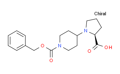 CAS No. 289677-06-1, (S)-1-(1-((Benzyloxy)carbonyl)piperidin-4-yl)pyrrolidine-2-carboxylic acid