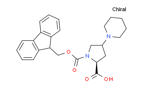 CAS No. 204318-02-5, (2S)-1-(((9H-Fluoren-9-yl)methoxy)carbonyl)-4-(piperidin-1-yl)pyrrolidine-2-carboxylic acid