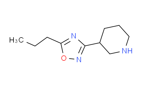 CAS No. 1270744-79-0, 3-(piperidin-3-yl)-5-propyl-1,2,4-oxadiazole