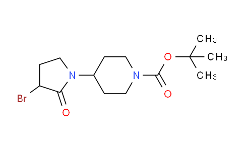 CAS No. 1351168-97-2, tert-butyl 4-(3-bromo-2-oxopyrrolidin-1-yl)piperidine-1-carboxylate