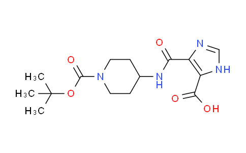 CAS No. 1417793-36-2, 4-((1-(tert-Butoxycarbonyl)piperidin-4-yl)carbamoyl)-1H-imidazole-5-carboxylic acid