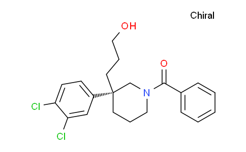 CAS No. 172734-70-2, (S)-(3-(3,4-dichlorophenyl)-3-(3-hydroxypropyl)piperidin-1-yl)(phenyl)methanone