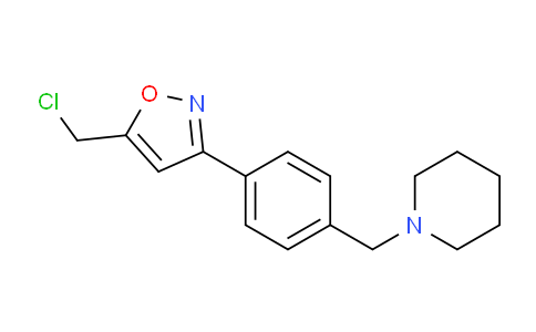CAS No. 1105060-10-3, 5-(chloromethyl)-3-(4-(piperidin-1-ylmethyl)phenyl)isoxazole