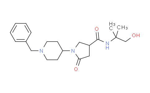 CAS No. 1263283-39-1, 1-(1-benzylpiperidin-4-yl)-N-(1-hydroxy-2-methylpropan-2-yl)-5-oxopyrrolidine-3-carboxamide