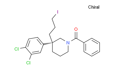 CAS No. 188916-67-8, (S)-(3-(3,4-dichlorophenyl)-3-(3-iodopropyl)piperidin-1-yl)(phenyl)methanone