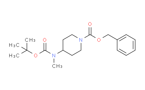 CAS No. 405057-76-3, benzyl 4-((tert-butoxycarbonyl)(methyl)amino)piperidine-1-carboxylate