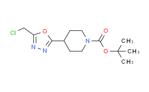 CAS No. 685828-39-1, tert-butyl 4-(5-(chloromethyl)-1,3,4-oxadiazol-2-yl)piperidine-1-carboxylate