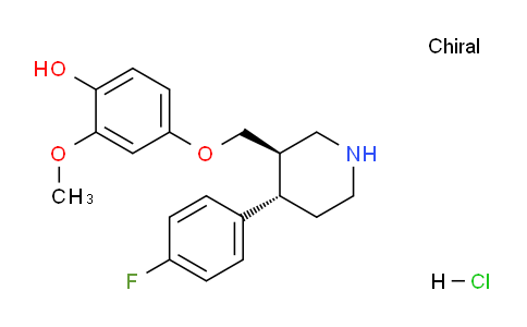 CAS No. 112058-90-9, 4-(((3R,4S)-4-(4-fluorophenyl)piperidin-3-yl)methoxy)-2-methoxyphenol hydrochloride