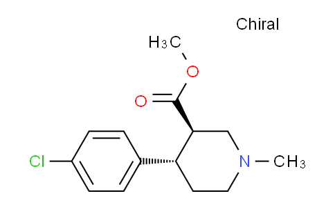 CAS No. 263769-22-8, methyl (3R,4S)-4-(4-chlorophenyl)-1-methylpiperidine-3-carboxylate