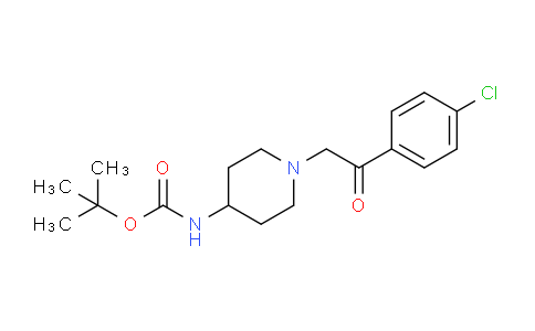 CAS No. 1146080-69-4, tert-butyl (1-(2-(4-chlorophenyl)-2-oxoethyl)piperidin-4-yl)carbamate