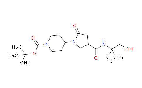 CAS No. 1221278-48-3, tert-butyl 4-(4-((1-hydroxy-2-methylpropan-2-yl)carbamoyl)-2-oxopyrrolidin-1-yl)piperidine-1-carboxylate
