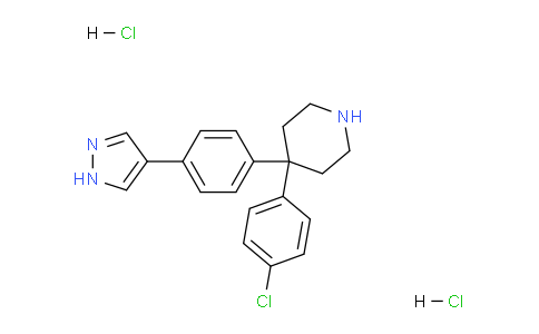CAS No. 1431697-86-7, 4-(4-(1H-pyrazol-4-yl)phenyl)-4-(4-chlorophenyl)piperidine dihydrochloride