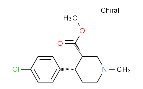 CAS No. 214335-16-7, methyl (3S,4S)-4-(4-chlorophenyl)-1-methylpiperidine-3-carboxylate